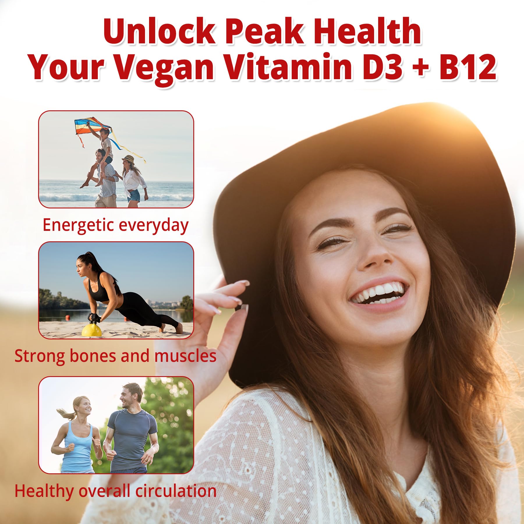 NEVISS 2Pack Vegan Vitamin D3 + Vitamin B12 Gummies, High Potency D3 5000IU & 1000 mcg Methylated B12, Vitamin D3 and B12 for Adults, Support Bone Health, Immune & Energy Supplement, 120 Count - Image 7